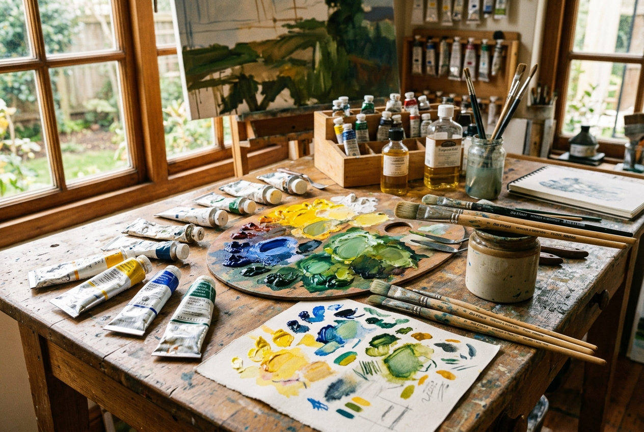How to Mix Natural Greens in Painting: A Step-by-Step Subtractive Color Mixing Guide